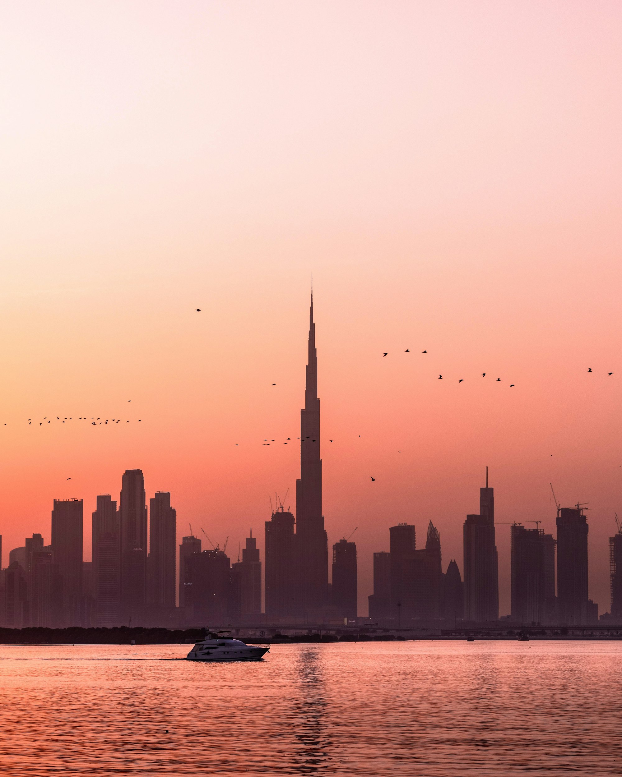 Dubai skyline at dusk