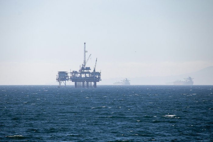 Offshore platform at sea