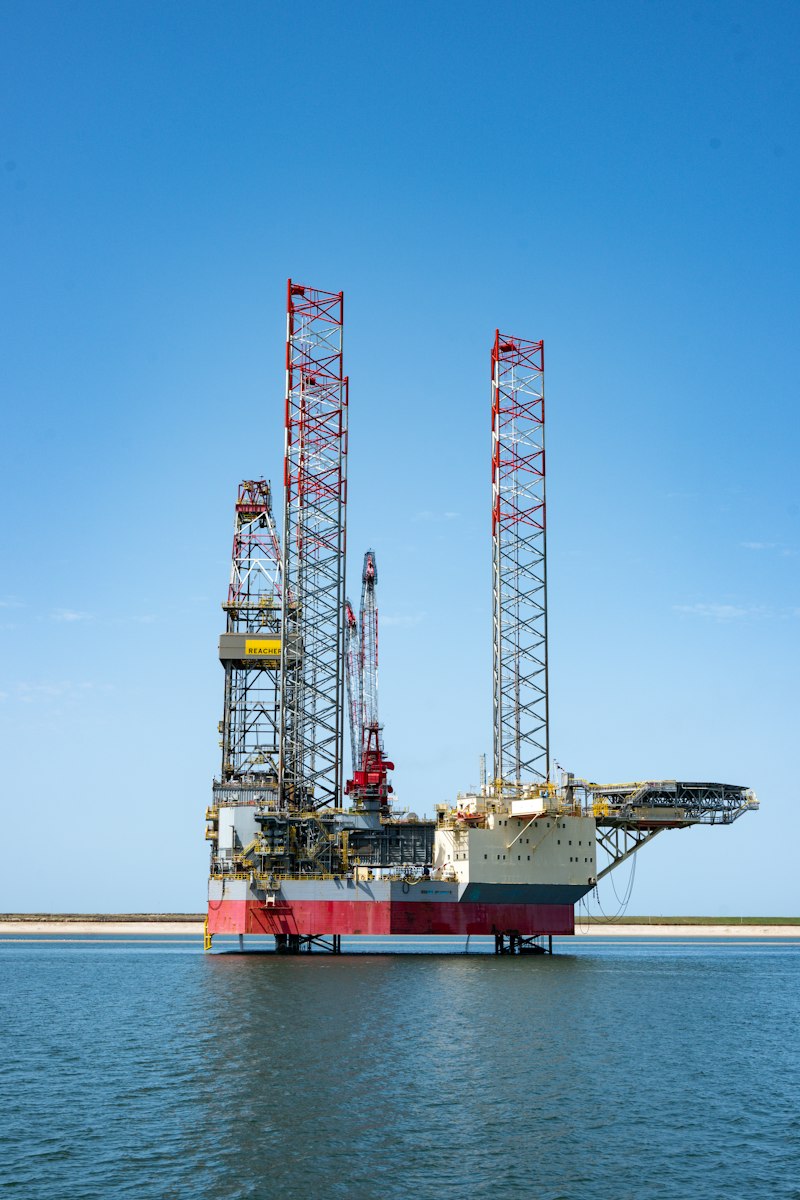 Offshore platform standing in calm water